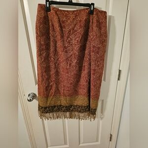 Parisian Signature Womens Skirt Red Pattern Plus Size 18W